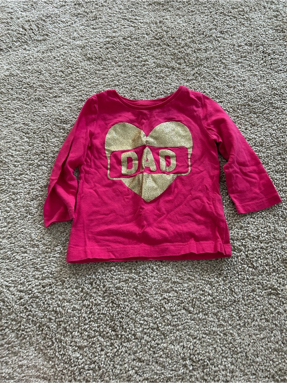 Carters 12 Month Pink Love Dad Top
